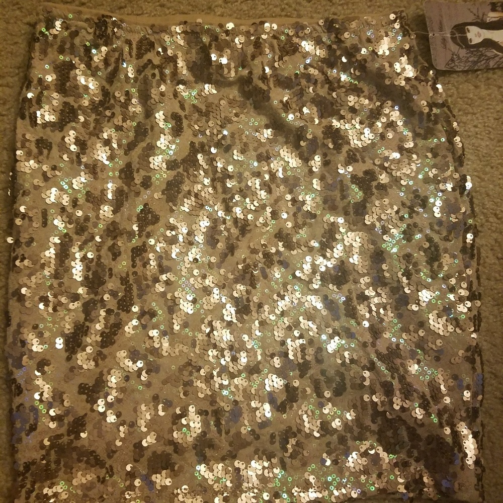 Sequin mini skirt